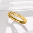 18kt Yellow Gold Quilted Ring