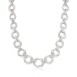Italian Sterling Silver Oval Link Necklace