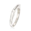 Sterling Silver Personalized Name Ring with Black Enamel