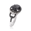 8.40 ct. t.w. Black Spinel Cocktail Ring in Sterling Silver