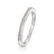Henri Daussi .15 ct. t.w. Diamond Wedding Ring in 14kt White Gold
