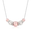 .37 ct. t.w. Diamond Spacer Necklace in Two-Tone