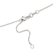 Roberto Coin .10 ct. t.w. Diamond Open Circle Pendant Necklace in 18kt White Gold