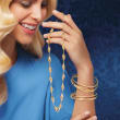 Italian 14kt Yellow Gold Textured Bangle Bracelet