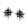 Zina Sterling Silver &quot;Fireworks&quot; Clip-On Earrings