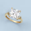 5.10 ct. t.w. CZ Ring in 14kt Yellow Gold
