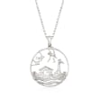 Sterling Silver Noah's Ark Pendant Necklace