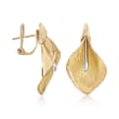 Italian 14kt Two-Tone Gold Calla Lily Earrings