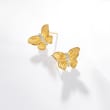 Simon G. .10 ct. t.w. Diamond Butterfly Earrings in 18kt Yellow Gold