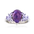 Purple Turquoise and .80 ct. t.w. Purple Tanzanite Ring in Sterling Silver