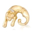 Leopard Slide Pendant Omega Necklace in 18kt Gold Over Sterling