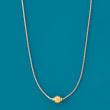 Cape Cod Jewelry Sterling Silver Necklace with 14kt Yellow Gold