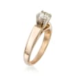 C. 1980 Vintage .60 Carat Solitaire Engagement Ring in 14kt Yellow Gold