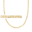 Men's 4.7mm 14kt Yellow Gold Faceted Curb-Link Necklace
