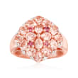 2.14 ct. t.w. Multi-Gem Ring in 18kt Rose Gold Over Sterling Silver