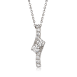 .70 ct. t.w. Swarovski CZ Bypass Pendant Necklace in Sterling Silver