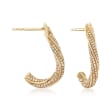 .50 ct. t.w. Diamond Twisted Earrings in 14kt Yellow Gold