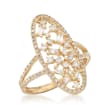 .69 ct. t.w. Diamond Open Oval Ring in 14kt Yellow Gold