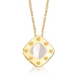 Roberto Coin &quot;Pois Moi&quot; Mother-Of-Pearl Square Necklace in 18kt Yellow Gold