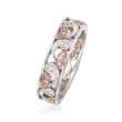 Simon G. .29 ct. t.w. Diamond Paisley Ring in 18kt Two-Tone Gold