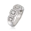 1.50 ct. t.w. Diamond Five-Stone Halo Wedding Ring in 14kt White Gold