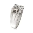 C. 1950 Vintage .80 ct. t.w. Diamond Cocktail Ring in 14kt White Gold