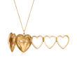 C. 1960 Vintage Tiffany Jewelry .70 ct. t.w. Ruby Puffed Heart Locket Necklace in 14kt and 18kt Yellow Gold
