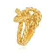 C. 1980 Vintage Tiffany Jewelry Knot Motif Ring in 18kt Yellow Gold