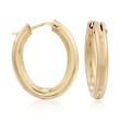 Roberto Coin 18kt Yellow Gold Oval Hoop Earrings 
