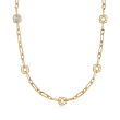 Roberto Coin &quot;Barocco&quot; .17 ct. t.w. Diamond Link Necklace in 18kt Yellow Gold