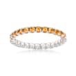 .97 ct. t.w. Orange Sapphire Stackable Eternity Band in Sterling Silver