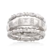 .10 ct. t.w. Diamond Jewelry Set: Three Stackable Eternity Bands in Sterling Silver