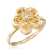 14kt Yellow Gold Dimensional Flower Ring