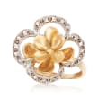 14kt Two-Tone Gold Floral Ring