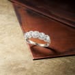 1.00 ct. t.w. Diamond Five-Stone Halo Ring in 14kt White Gold