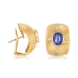 Mazza 4.00 ct. t.w. Tanzanite and .24 ct. t.w. Diamond Earrings in 14kt Yellow Gold