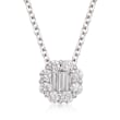 Gregg Ruth .45 ct. t.w. Diamond Circle Pendant Necklace in 18kt White Gold