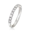Henri Daussi .75 ct. t.w. Diamond Wedding Ring in 18kt White Gold