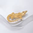 .70 ct. t.w. Citrine Alligator Pin Pendant with Garnet Accent in 18kt Gold Over Sterling  