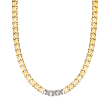 C. 1990 Vintage .25 ct. t.w. Diamond &quot;X&quot; Link Necklace in 14kt Yellow Gold