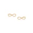 18kt Yellow Gold Infinity Symbol Stud Earrings