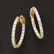 1.50 ct. t.w. Diamond Inside-Outside Hoop Earrings in 14kt Yellow Gold