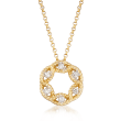 Roberto Coin &quot;Barocco&quot; Diamond Accent Open Cluster Necklace in 18kt Yellow Gold