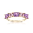 Five-Stone Amethyst Ring in 14kt Yellow Gold