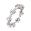 .33 ct. t.w. Diamond X Station Ring in 14kt White Gold