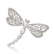 C. 1990 Vintage .25 ct. t.w. Diamond Dragonfly Pin in 14kt White Gold