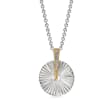 Andrea Candela &quot;Flamenco&quot; Sterling Silver and 18kt Yellow Gold Pendant Necklace