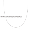 Italian 1mm 14kt White Gold Twisted Sparkle-Chain Necklace