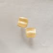 Italian 14kt Yellow Gold Brushed Square Stud Earrings 