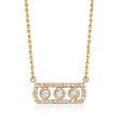 .27 ct. t.w. Diamond Bezel Frame Necklace in 14kt Yellow Gold